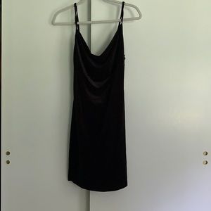 Black velvet dress